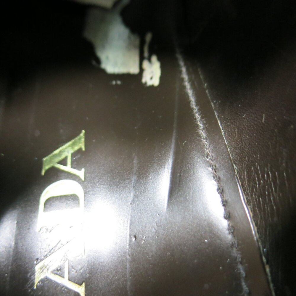 Prada Cap Toe Leather Dress oxfords Men's Footwear Shoes Men's Italy Sz 11 - Picture 9 of 10